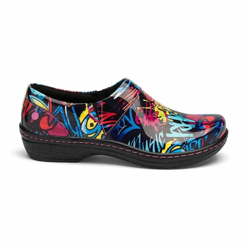 NEW KLOGS FOOTWEAR women's mission shoe in neon graffiti